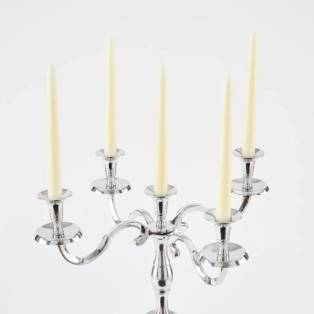 5 Light Candelabra - Silver