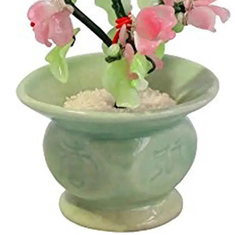 Bonsai Plant with Glass Petals - Green