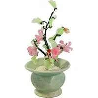 Bonsai Plant with Glass Petals - Green