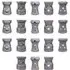 Oil Burner 18 Pack Set - Grey