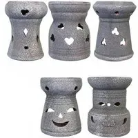 Oil Burner 9 Piece Set - Grey