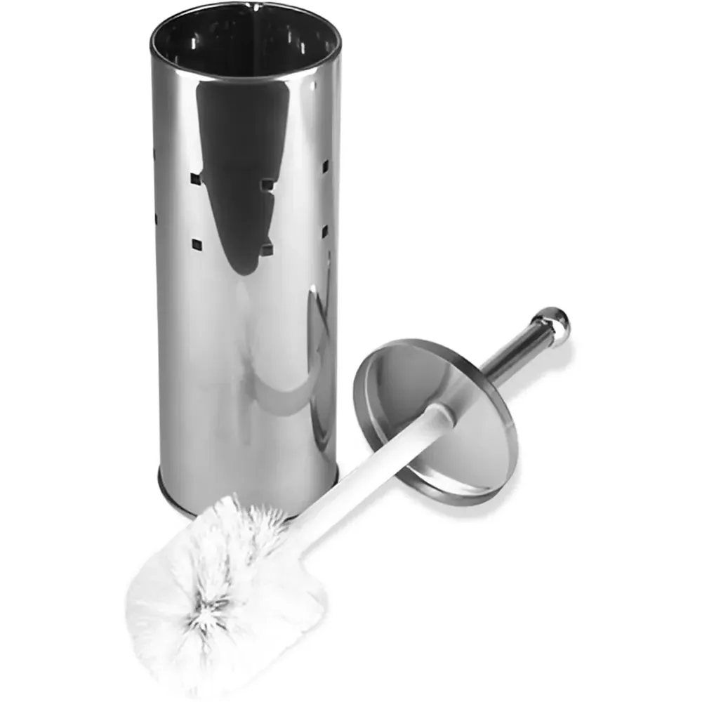 Pedal Bin and Toilet Brush Set - Silver