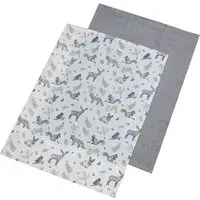 Woodland Kitchen Tea Towels 2 Pack - White, Cotton