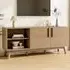 2 Door 2 Shelf TV Stand - Brown, Wood Grain