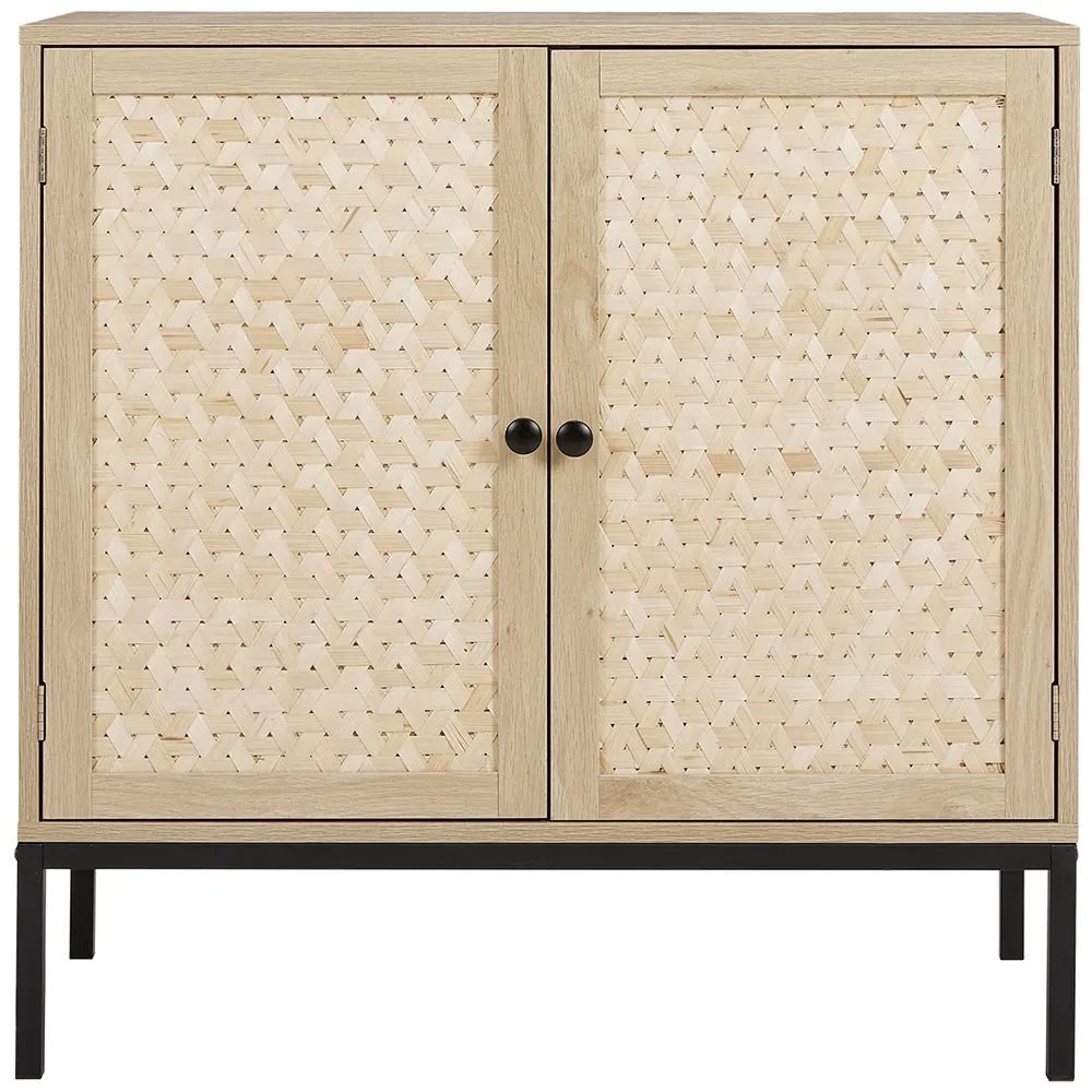 2 Door Bamboo Sideboard - Cream