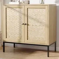 2 Door Bamboo Sideboard - Cream