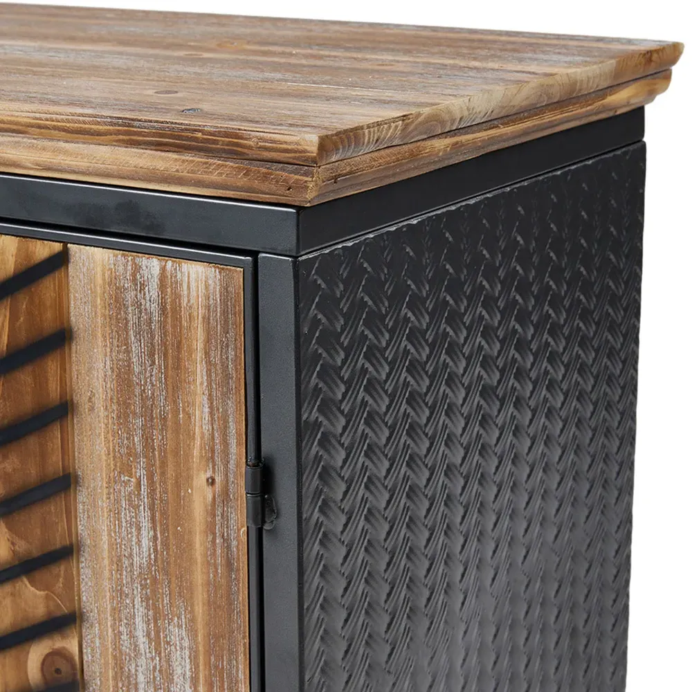 2 Door Rustic Console Cabinet - Brown, Wood