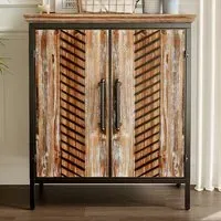 2 Door Rustic Console Cabinet - Brown, Wood