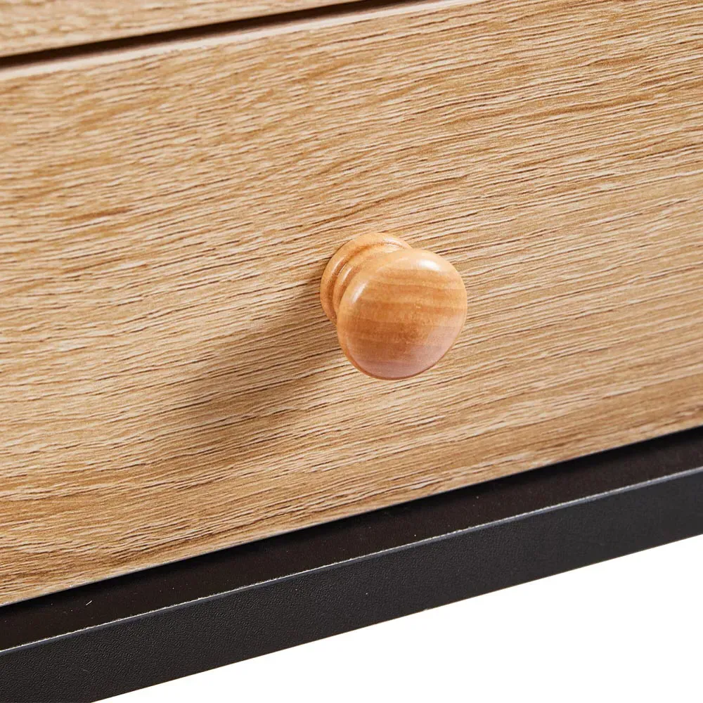 2 Drawer Floating Nightstand - Black