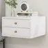 2 Drawer Floating Nightstand - White