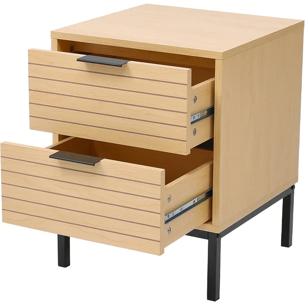 2 Drawer Small Side Cabinet - Cream, Wood