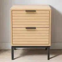 2 Drawer Small Side Cabinet - Cream, Wood