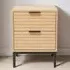 2 Drawer Small Side Cabinet - Cream, Wood