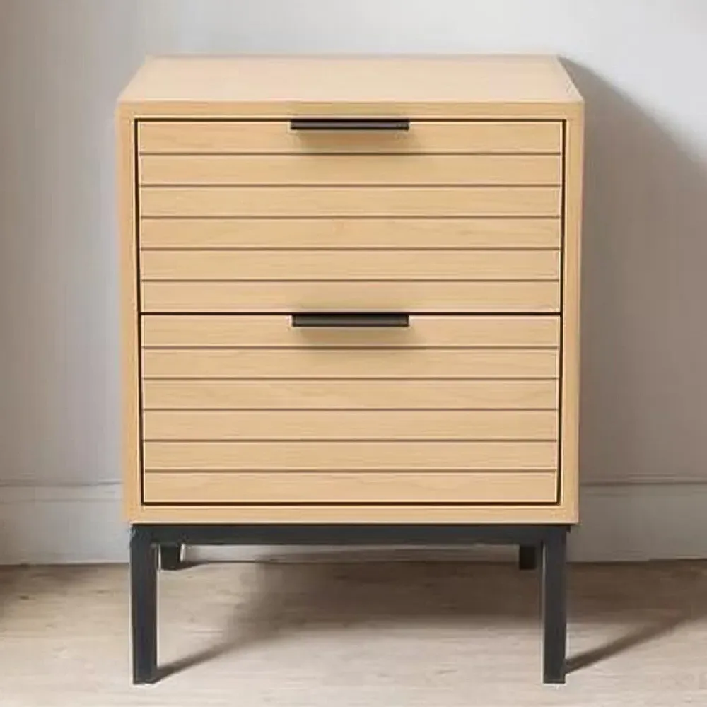2 Drawer Small Side Cabinet - Cream, Wood image
