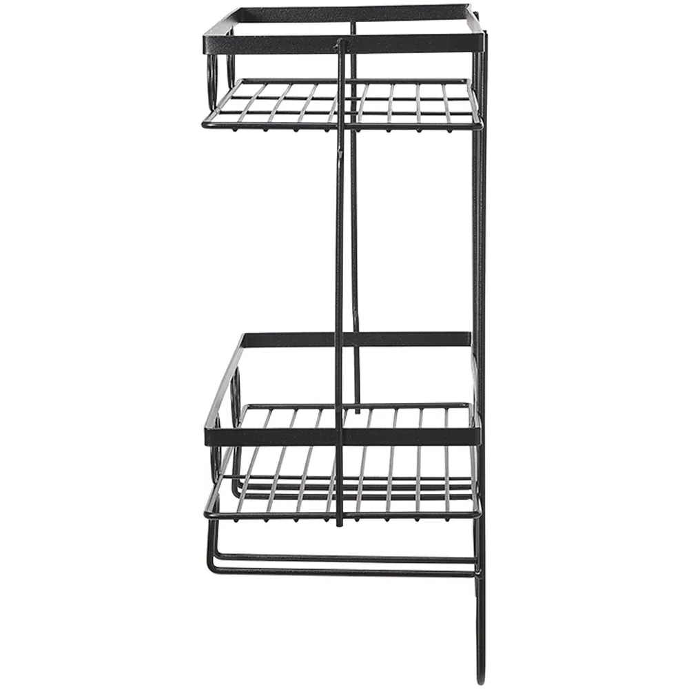 2 Shelf Over Toilet Storage Rack - Black