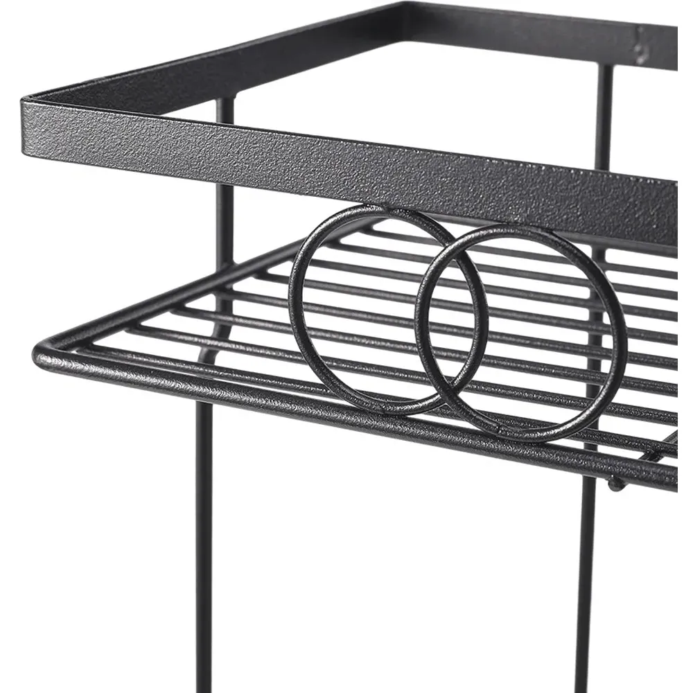 2 Shelf Over Toilet Storage Rack - Black