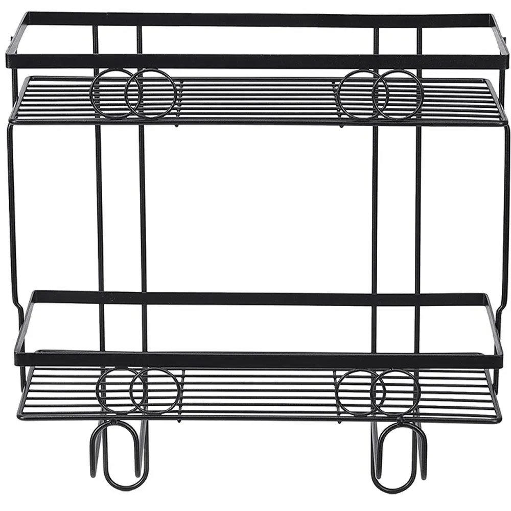 2 Shelf Over Toilet Storage Rack - Black image