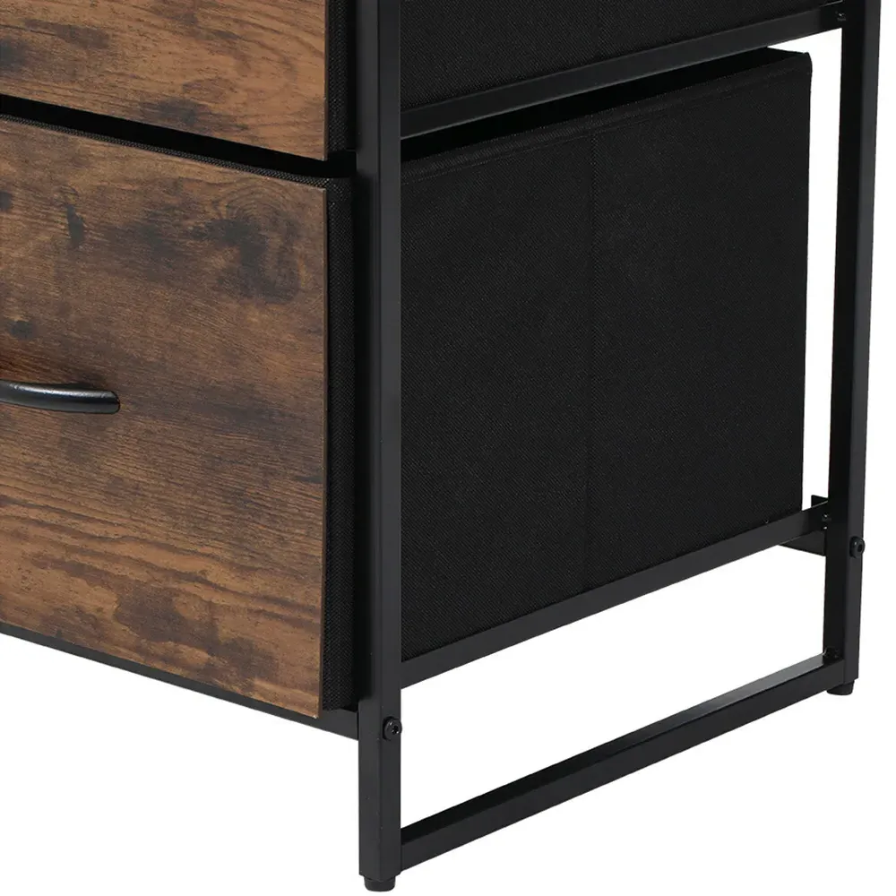 3 Drawer 2 Shelf Storage Cabinet - Brown