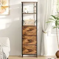 3 Drawer 2 Shelf Storage Cabinet - Brown
