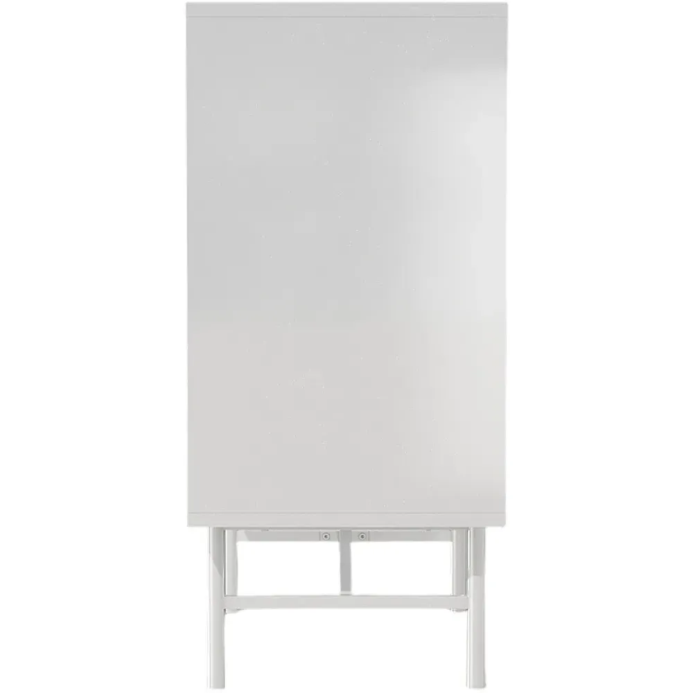 3 Drawer Storage Cabinet with Gold Handle - White