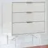 3 Drawer Storage Cabinet with Gold Handle - White