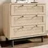 3 Drawer Woven Storage Cabinet - Cream