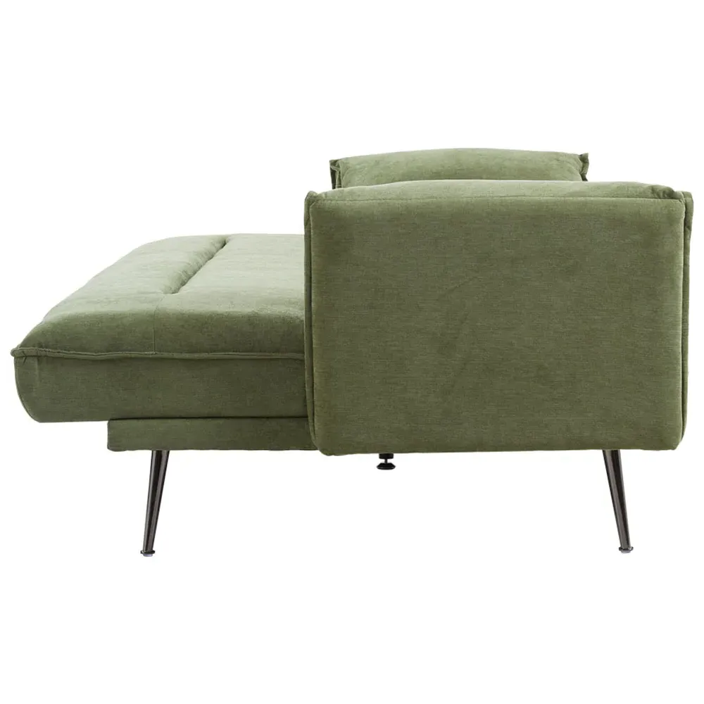 3-Seater Convertible Sofa Bed - Green, Polyester