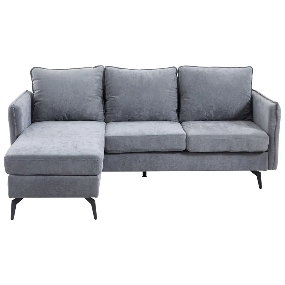 3-Seater Right Hand Chaise Sofa - Grey