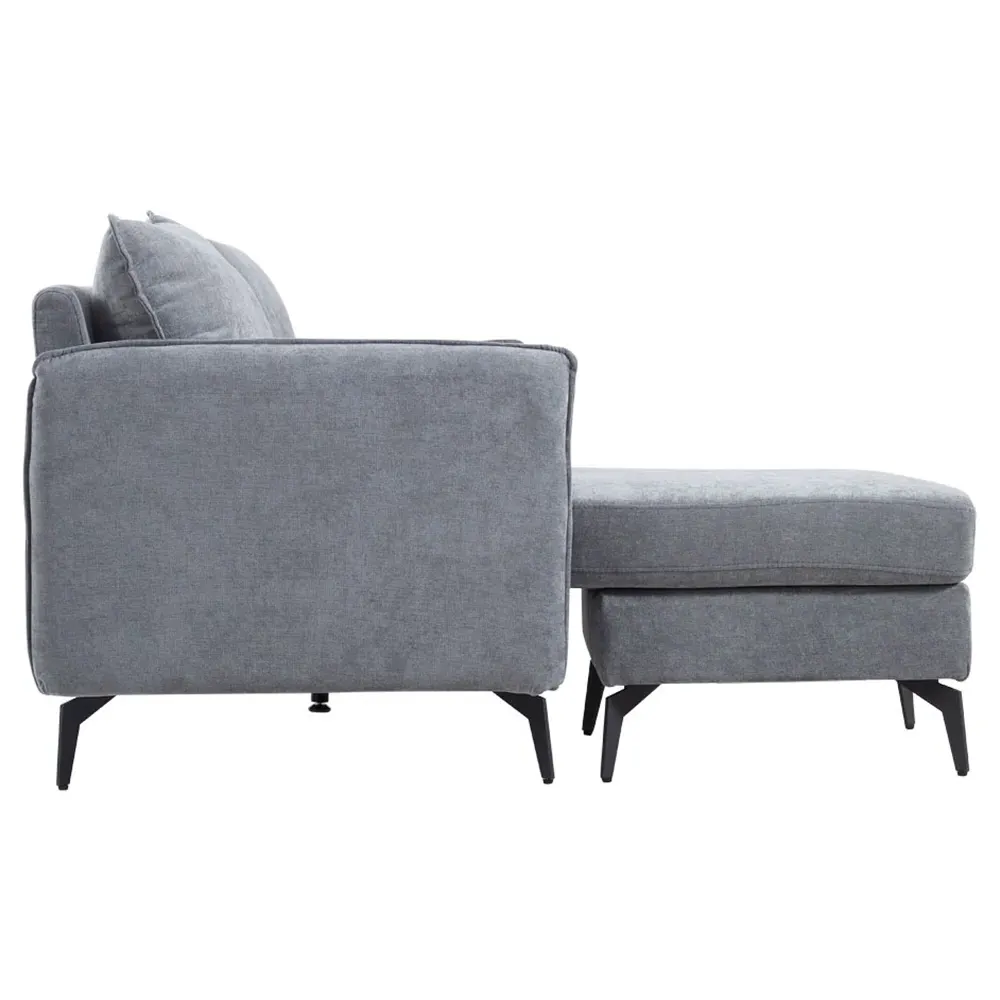 3-Seater Right Hand Chaise Sofa - Grey