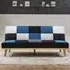 3-Seater Sofa Bed - Blue Multi Checkered, Fabric