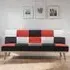 3-Seater Sofa Bed - Red Multi Checkered, Fabric