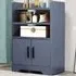 3 Shelf 2 Door Wooden Sideboard - Grey