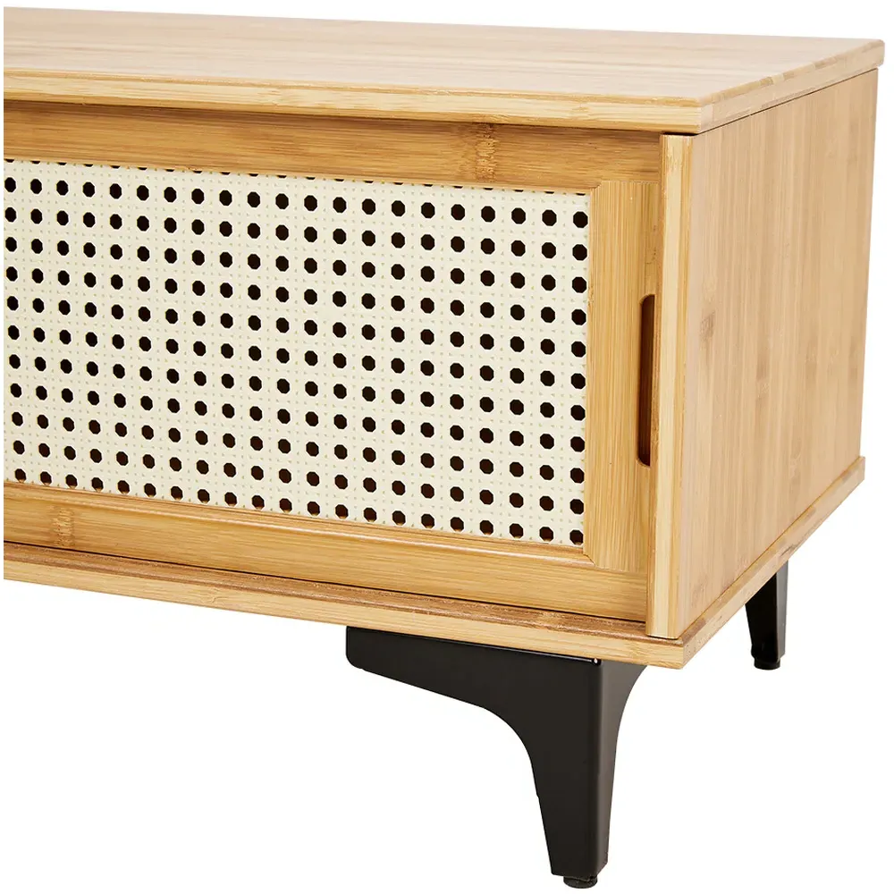 3 Sliding Door Wooden TV Stand - Cream