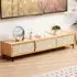 3 Sliding Door Wooden TV Stand - Cream