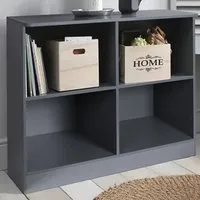 4 Shelf Cube Storage Sideboard - Grey