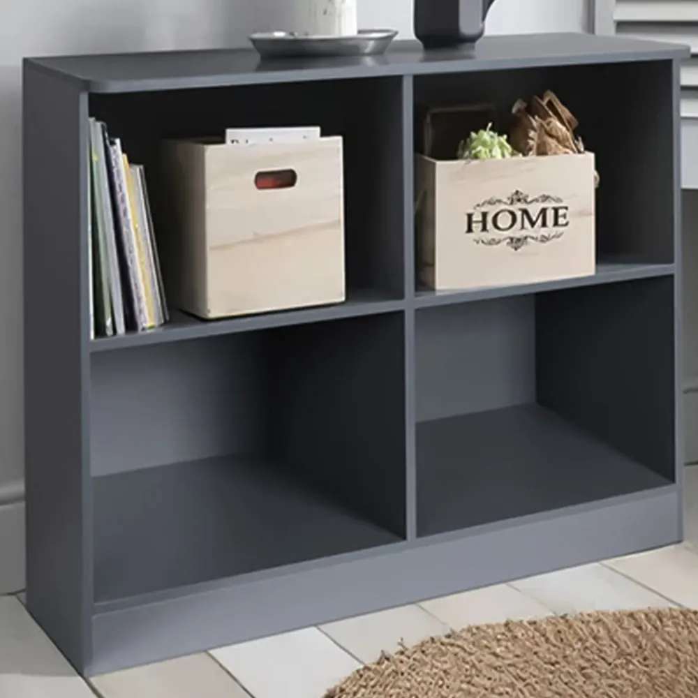 4 Shelf Cube Storage Sideboard - Grey image