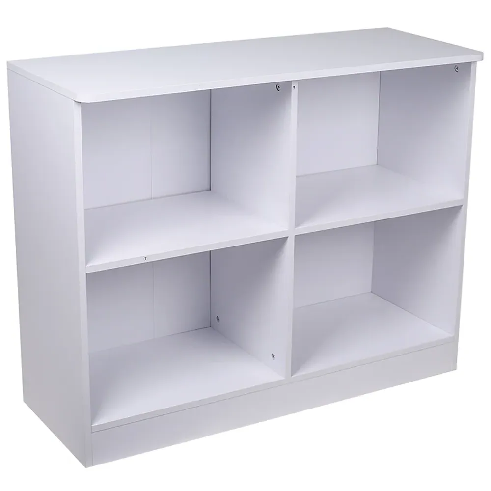 4 Shelf Cube Storage Sideboard - White
