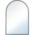 50cm Arched Wall Mirror - Black, Aluminium Alloy