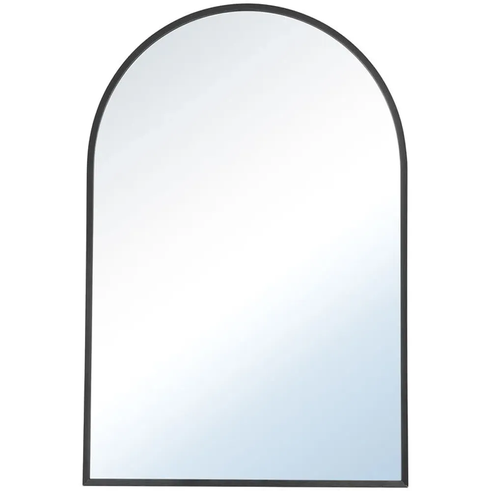 50cm Arched Wall Mirror - Black, Aluminium Alloy image