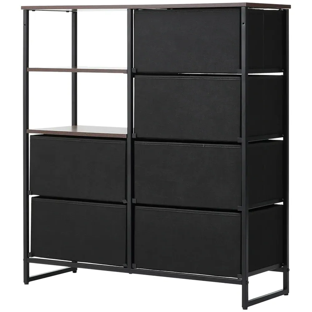 6 Drawer 2 Shelf Storage Cabinet - Brown