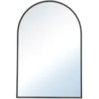 60cm Arched Wall Mirror - Black, Aluminium Alloy