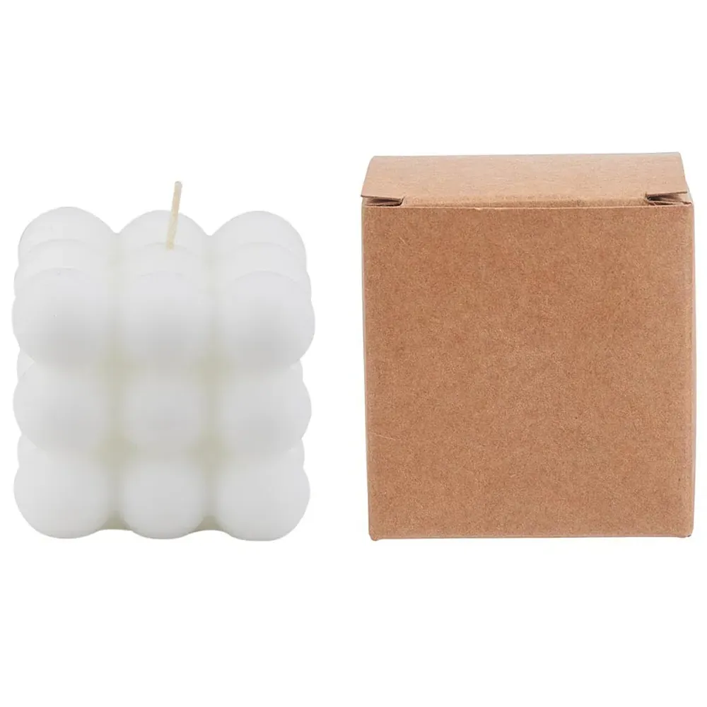 Chamomile Bubble Cube Scented Candle - White