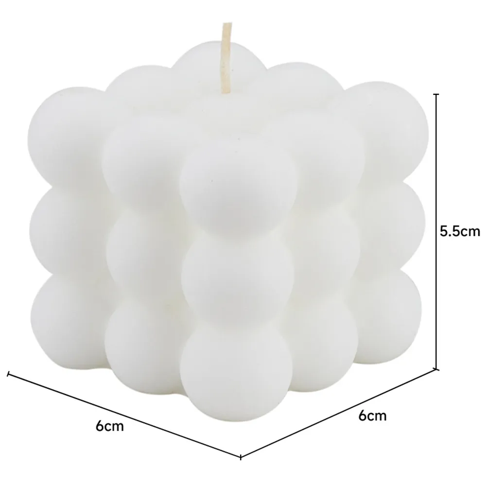 Chamomile Bubble Cube Scented Candle - White