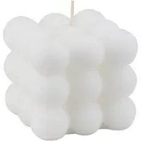 Chamomile Bubble Cube Scented Candle - White