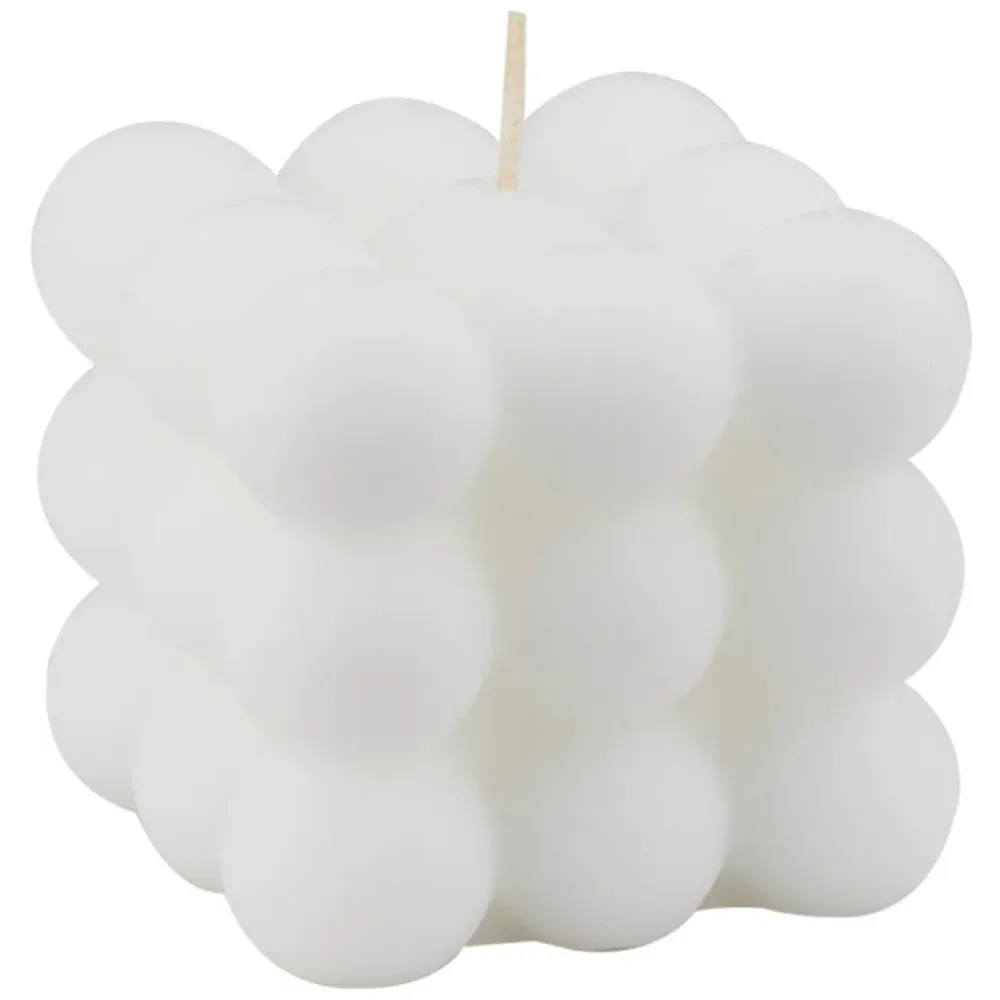 Chamomile Bubble Cube Scented Candle - White image