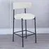 Counter Height Bar Stool Set of 2 - White, Boucle