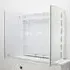 Double Door LED Bathroom Mirror Cabinet with Speaker - White