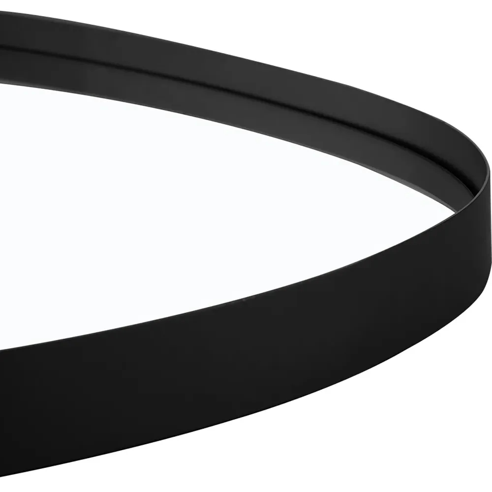 Irregular Wall Mirror - Black, Metal