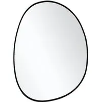 Irregular Wall Mirror - Black, Metal