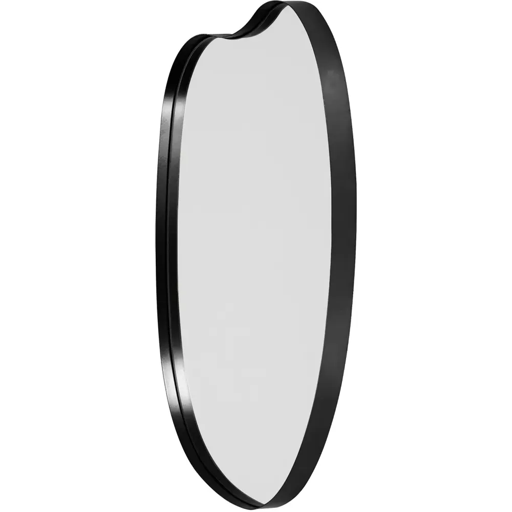 Irregular Wall Mirror - Black, Metal